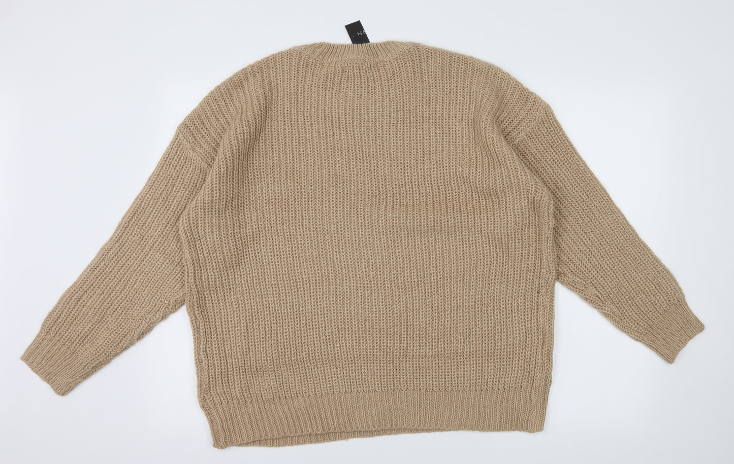 New Look Womens Brown  Knit Pullover Jumper Size M