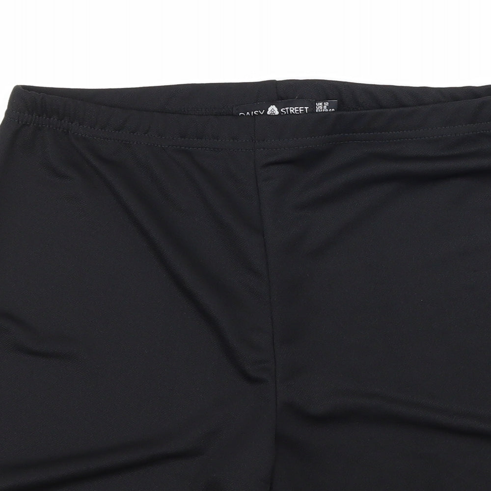Daisy Street Womens Black  Jersey Compression Shorts Size 12