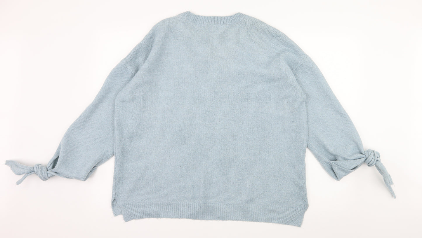 TU Womens Blue  Knit Pullover Jumper Size 16