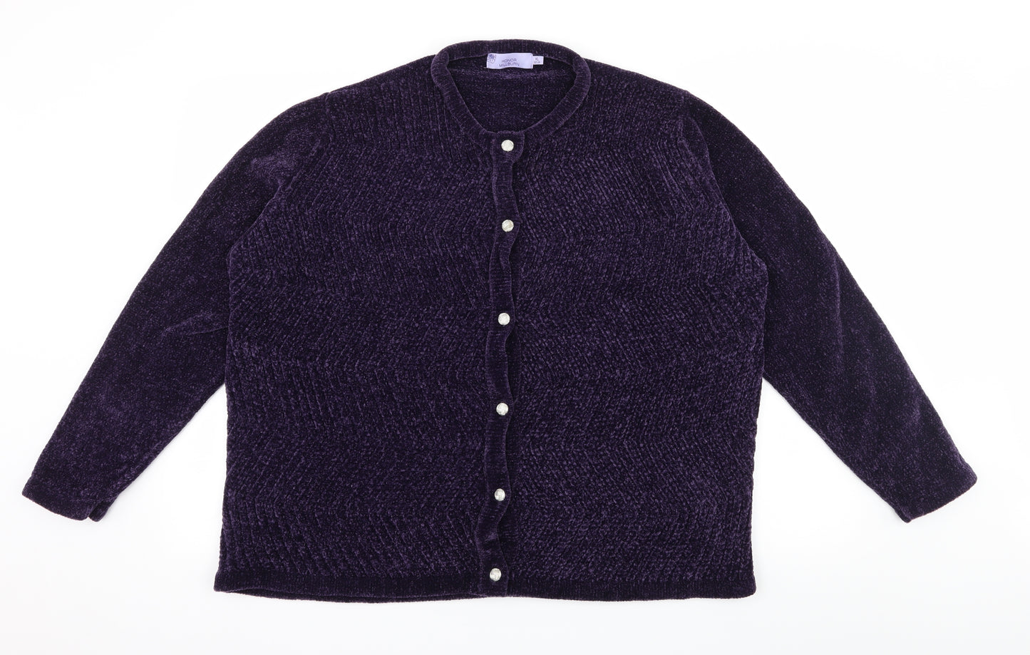 Honor Milburn Womens Purple  Knit Cardigan Jumper Size 22