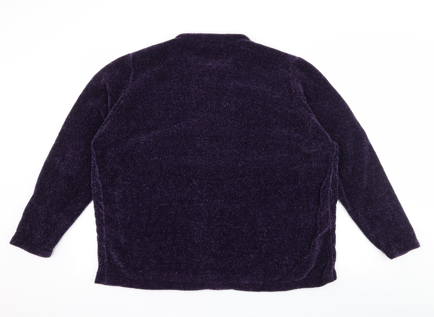 Honor Milburn Womens Purple  Knit Cardigan Jumper Size 22
