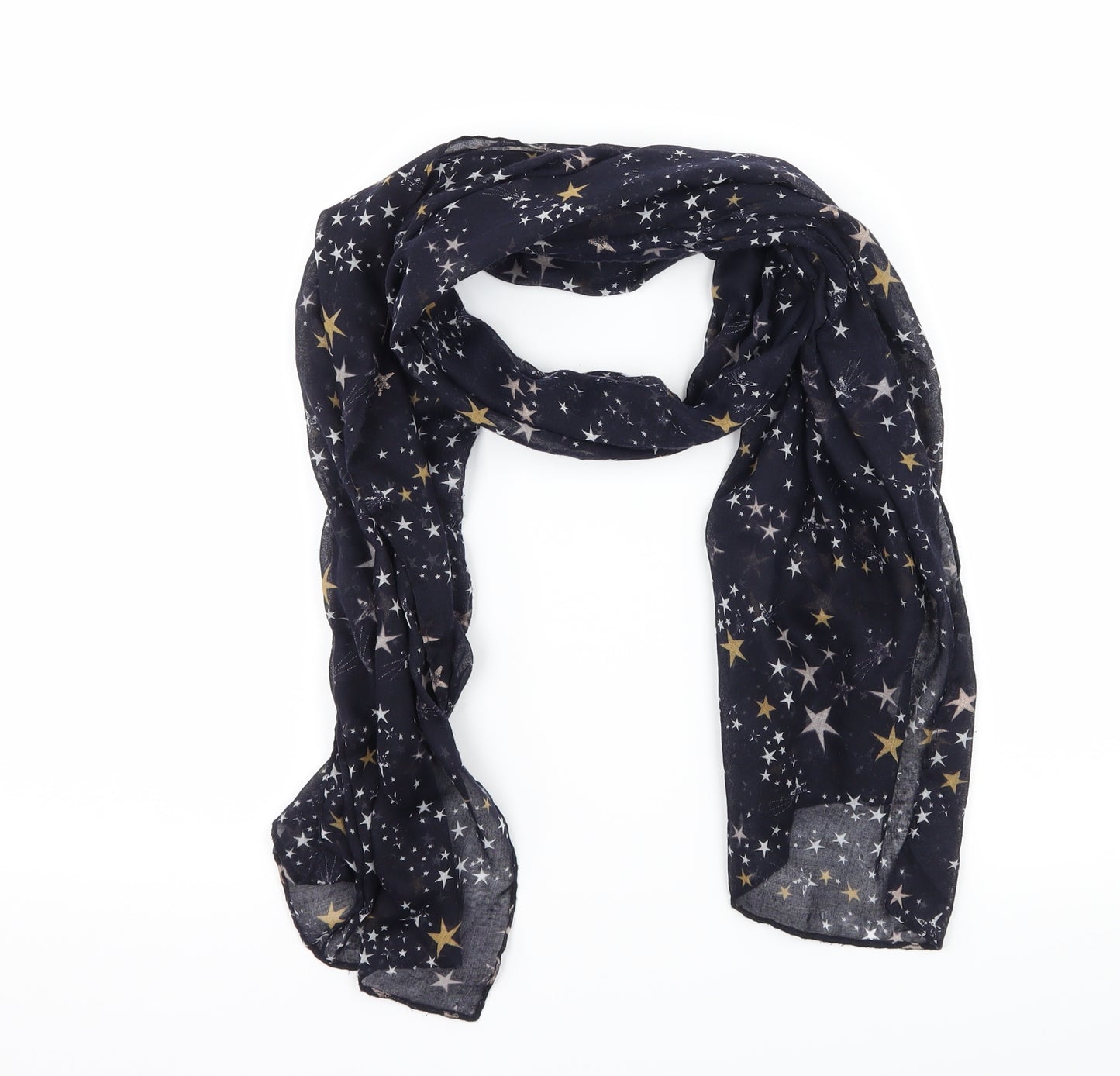 George Womens Blue Geometric   Scarf   - stars