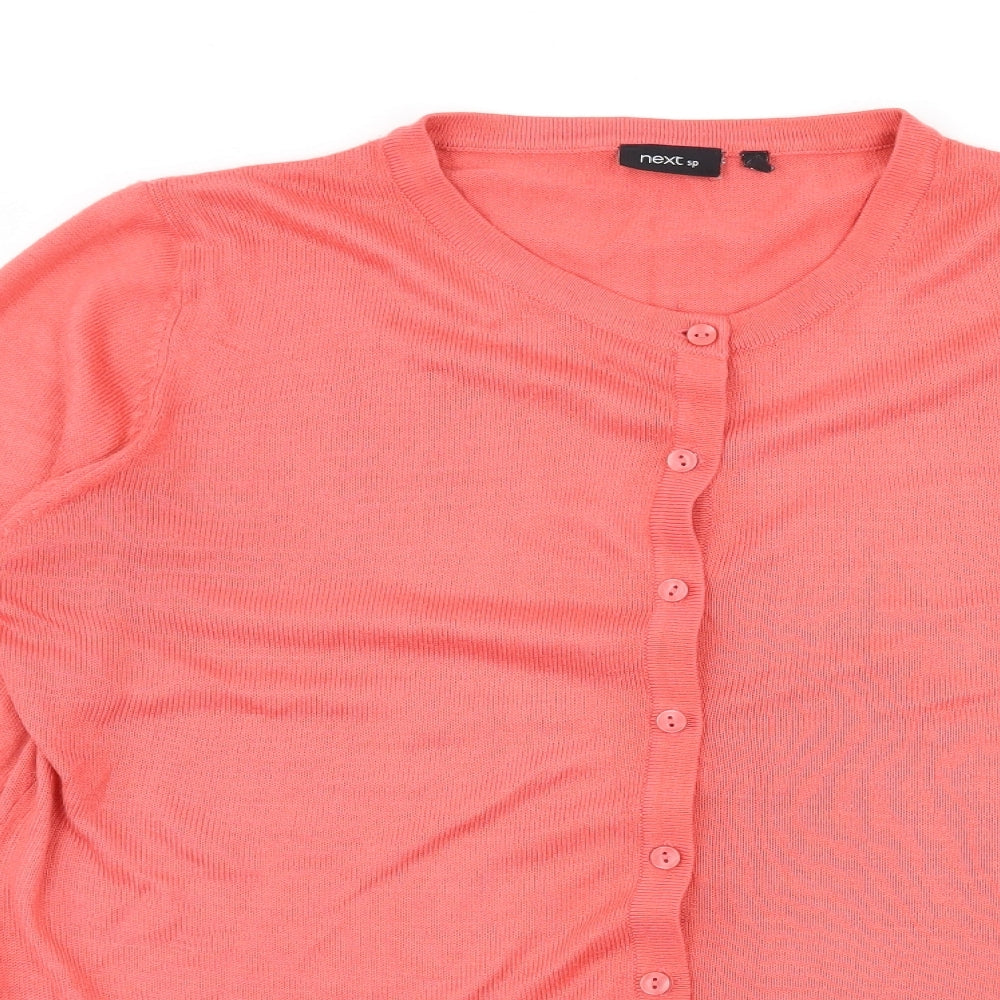 NEXT Womens Pink  Knit Cardigan Jumper Size 16
