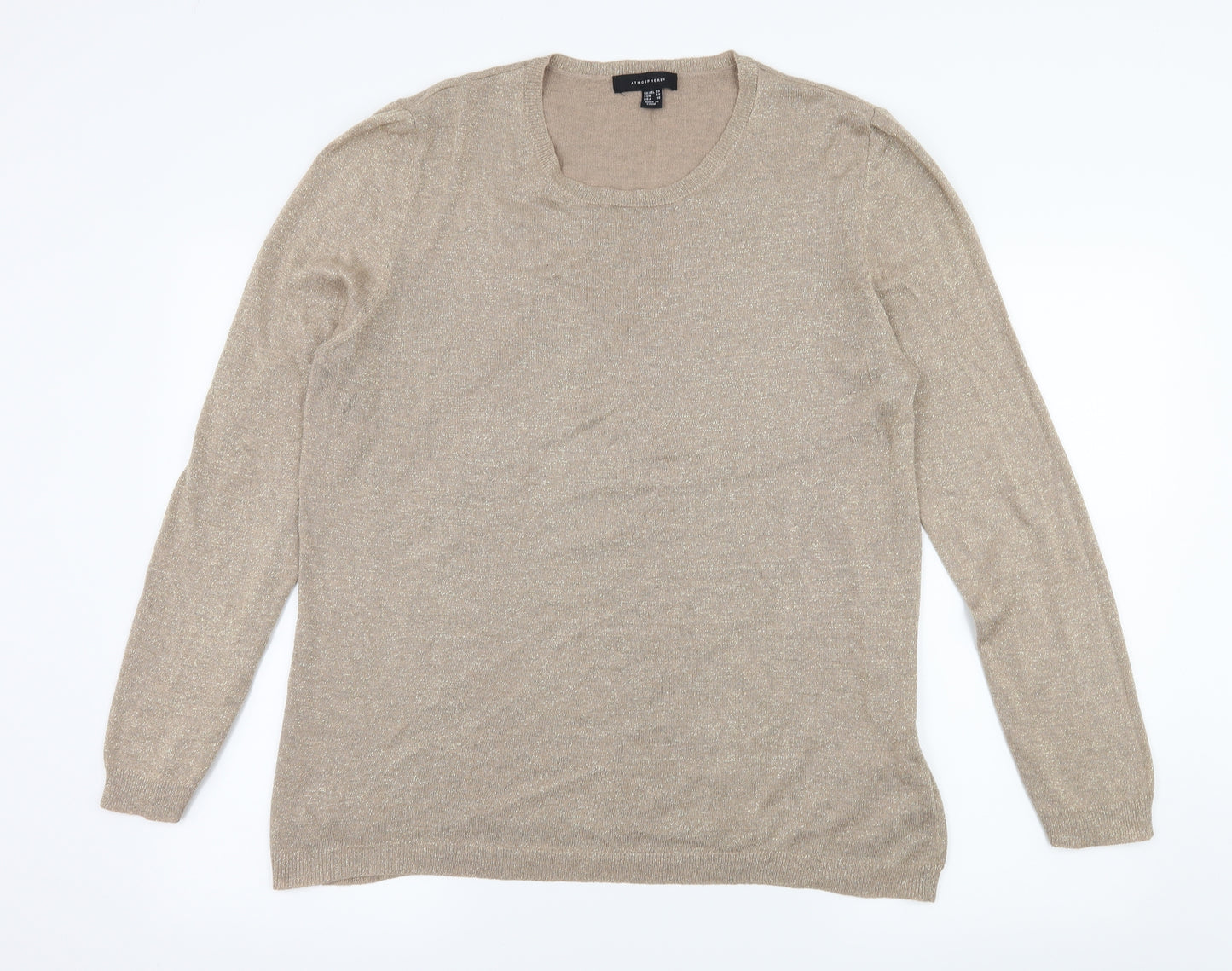 Atmosphere Womens Gold  Knit Pullover Jumper Size 20