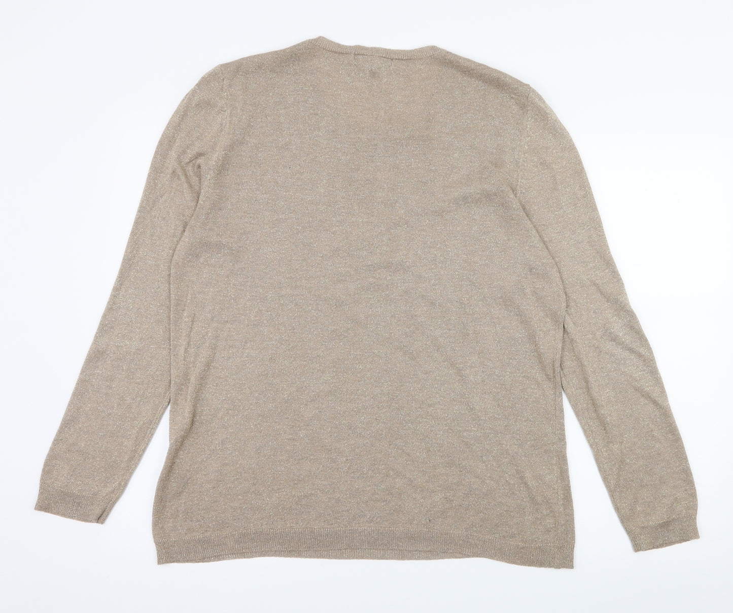 Atmosphere Womens Gold  Knit Pullover Jumper Size 20