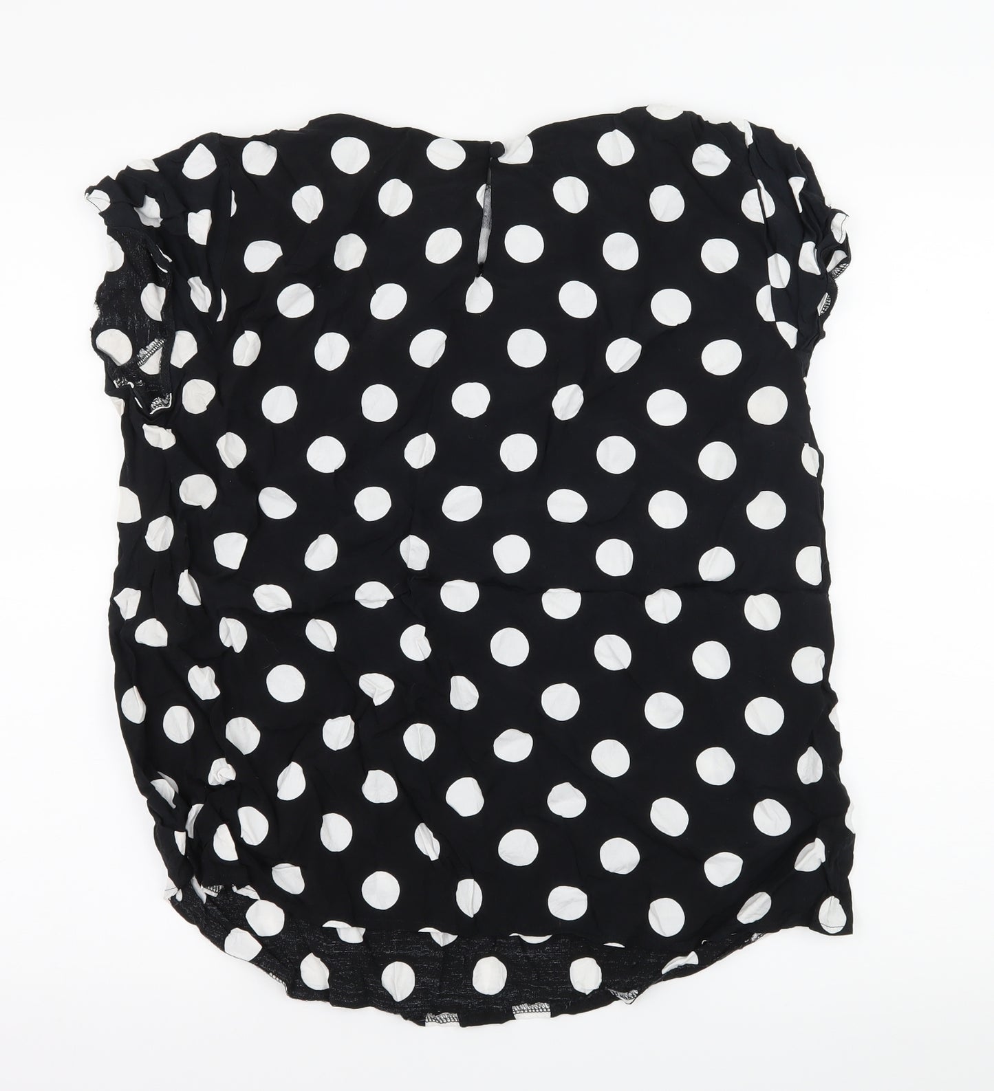 Wallis Womens Black Polka Dot  Basic Blouse Size 18