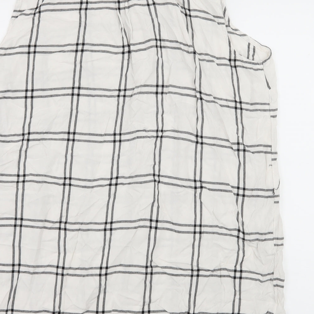 Primark Womens White Check  Basic Blouse Size 20
