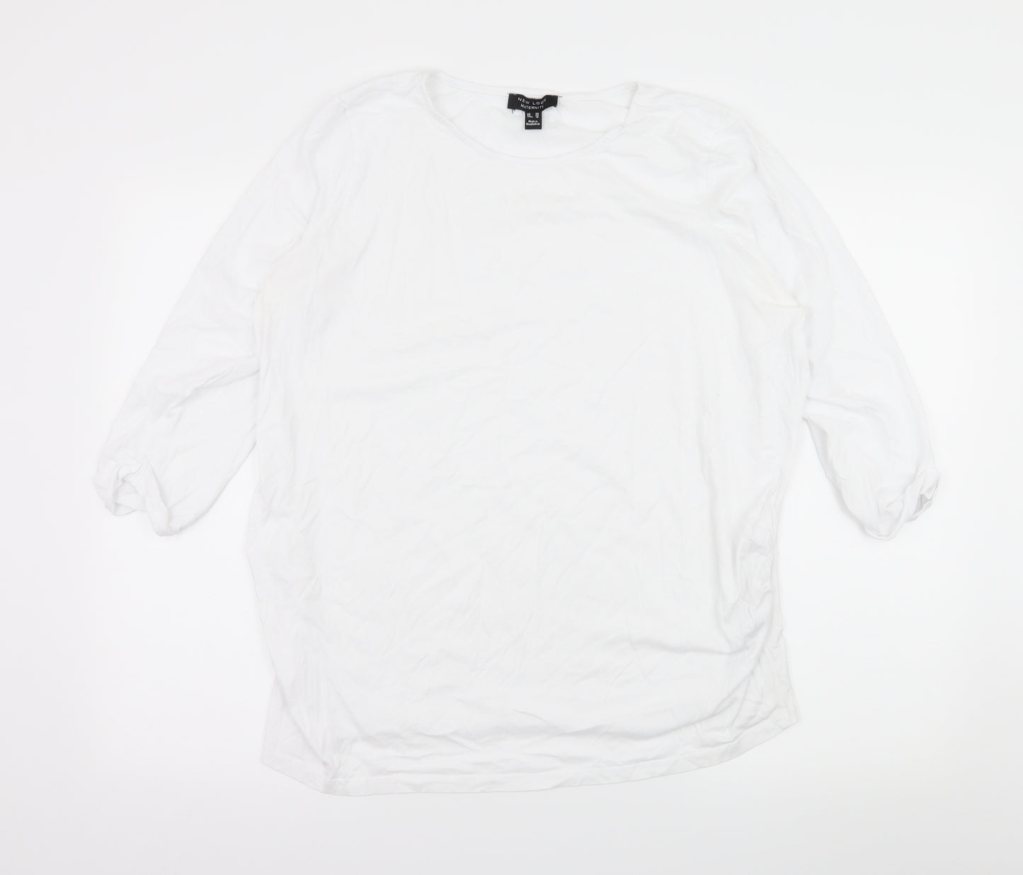 New Look Womens White  Jersey Basic T-Shirt Size 20