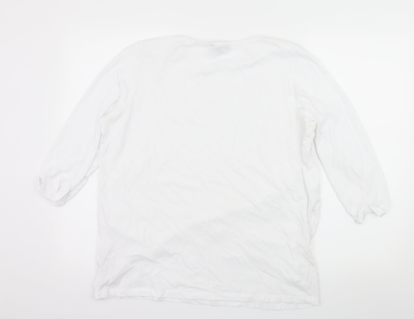 New Look Womens White  Jersey Basic T-Shirt Size 20