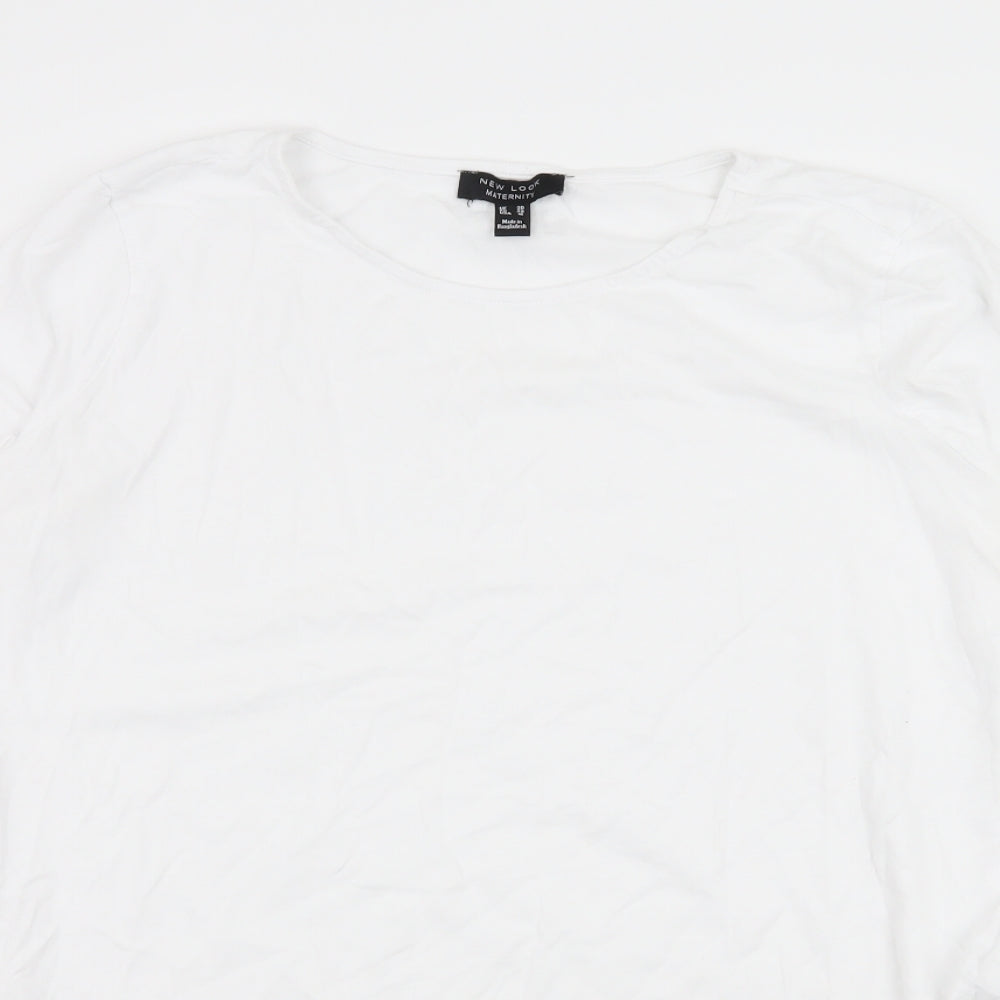 New Look Womens White  Jersey Basic T-Shirt Size 20