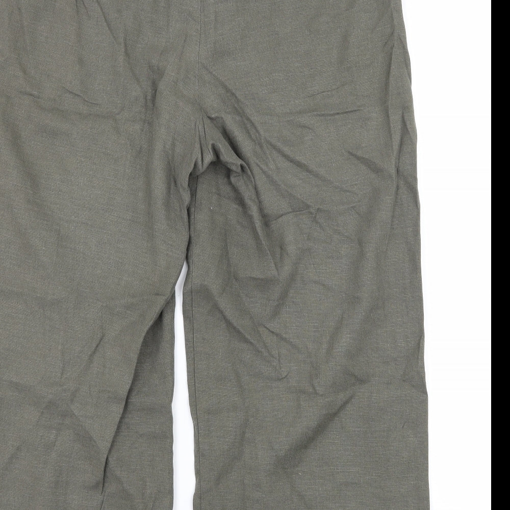 Marks and Spencer Womens Green   Cropped Trousers Size 10 L20 in