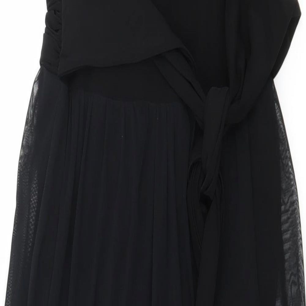 West One Womens Black  Mesh Slip Dress  Size 8