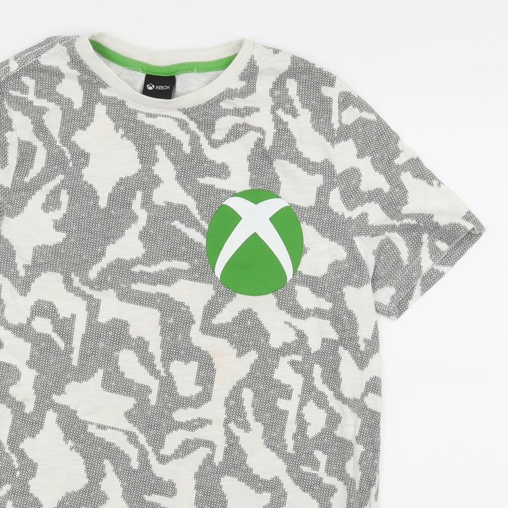 Xbox Boys White Geometric Jersey Basic T-Shirt Size 11-12 Years  - XBOX