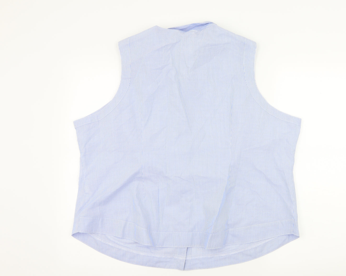 Marks and Spencer Womens Black Striped  Basic Button-Up Size 24