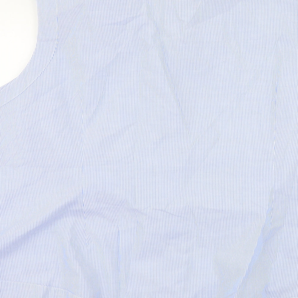 Marks and Spencer Womens Black Striped  Basic Button-Up Size 24