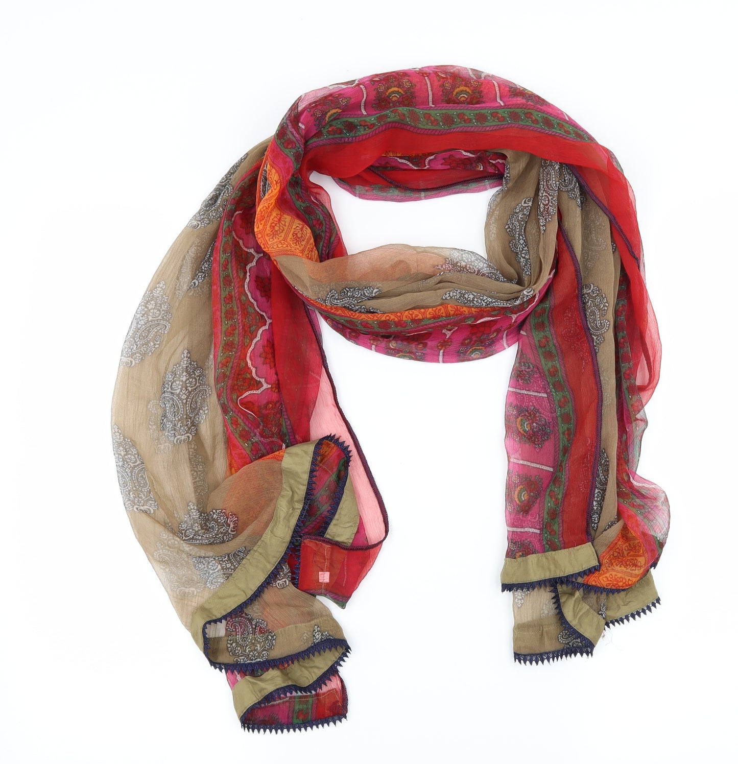 Preworn Womens Multicoloured Paisley   Scarf