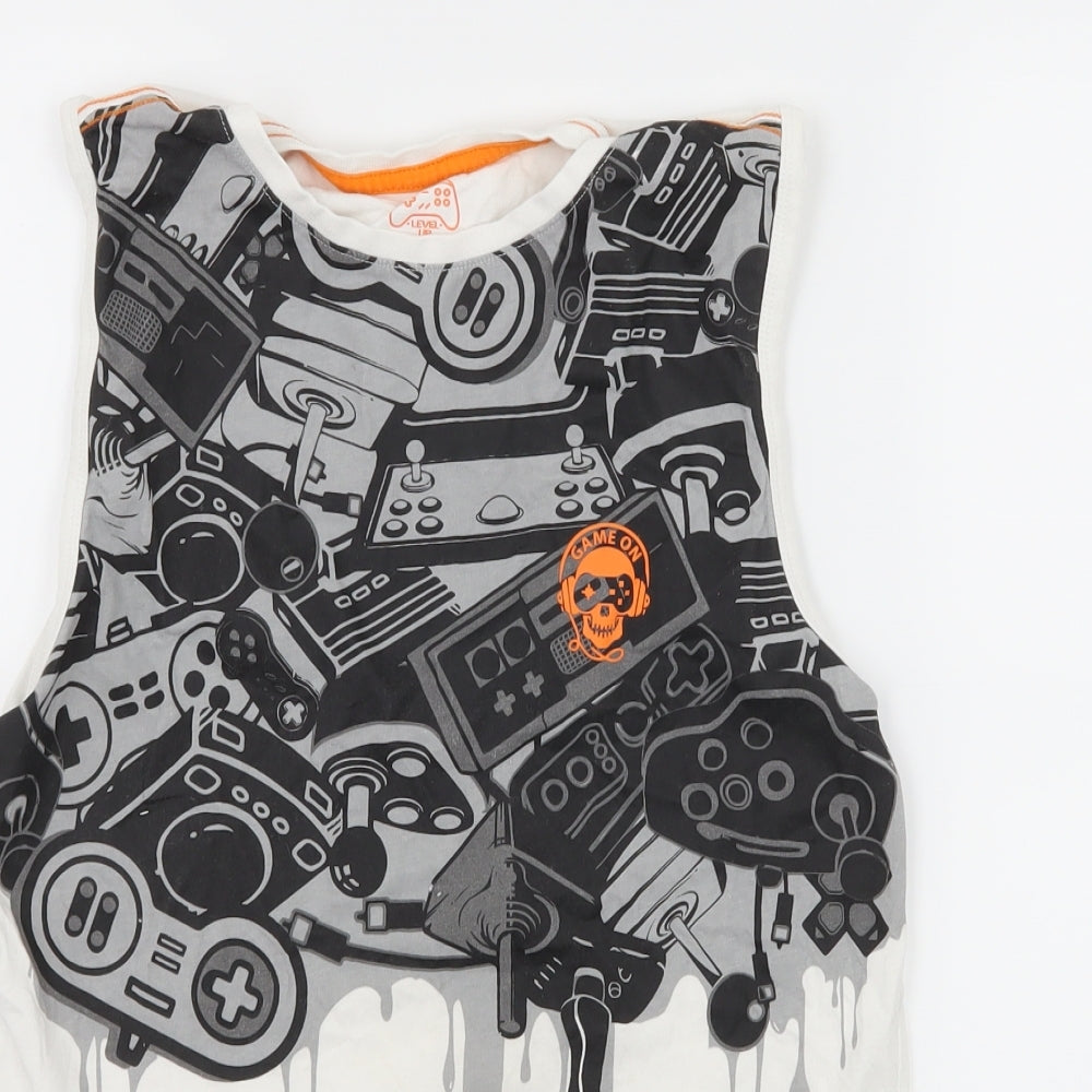 F&F Boys White  Jersey Basic T-Shirt Size 11-12 Years  - Gamer