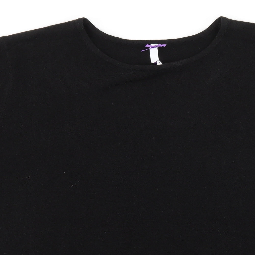 BHS Womens Black  Knit Basic T-Shirt Size 22