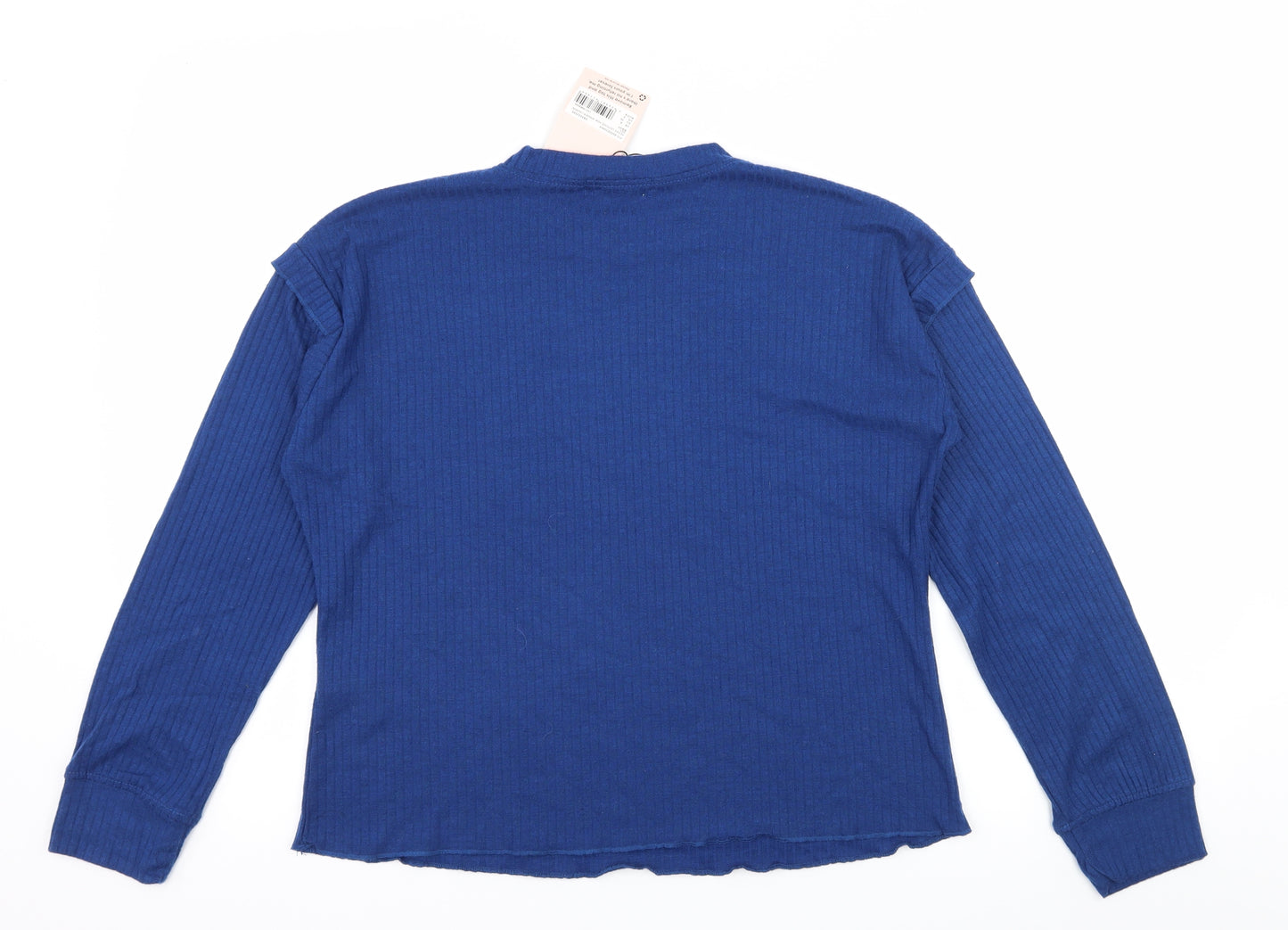 Missguided Womens Blue  Jersey Basic T-Shirt Size 8