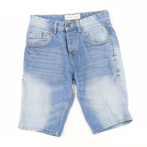 George Mens Blue  Denim Bermuda Shorts Size 30 in