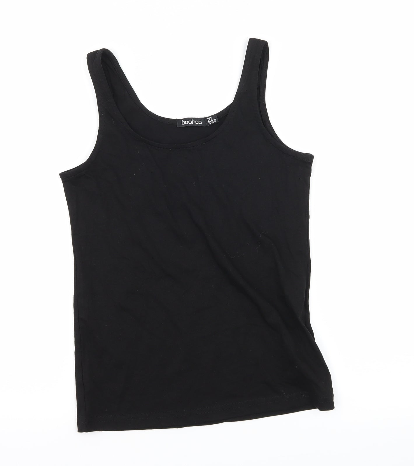 Boohoo Womens Black  Jersey Basic Tank Size 8