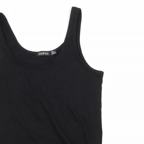 Boohoo Womens Black  Jersey Basic Tank Size 8