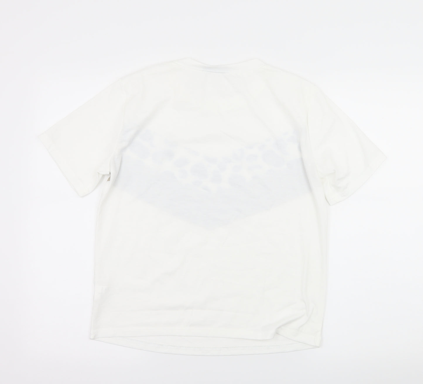 SheIn Womens White Striped Jersey Basic T-Shirt Size S