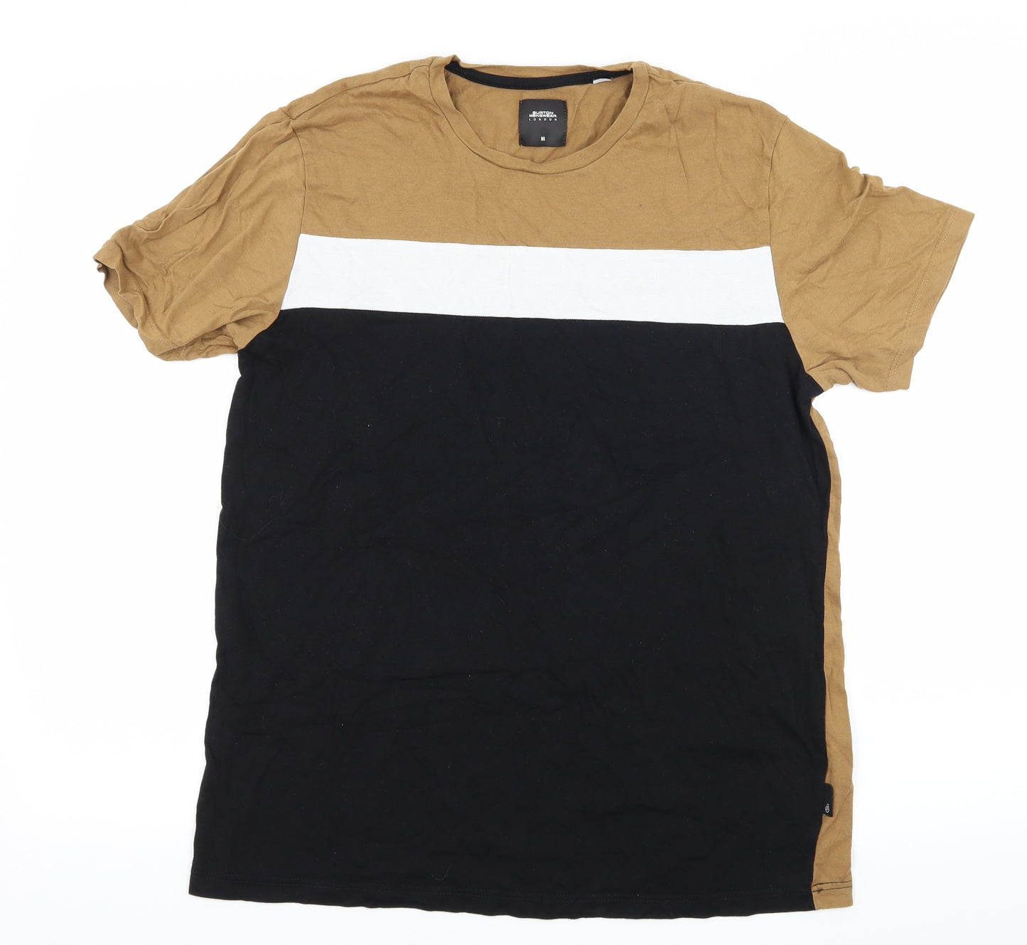 Burton Mens Brown Striped Jersey  T-Shirt Size M