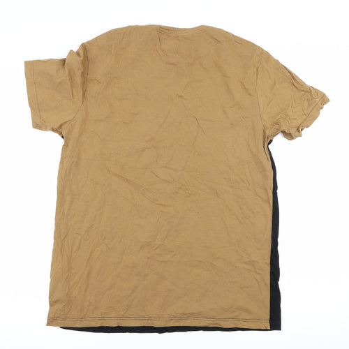 Burton Mens Brown Striped Jersey  T-Shirt Size M
