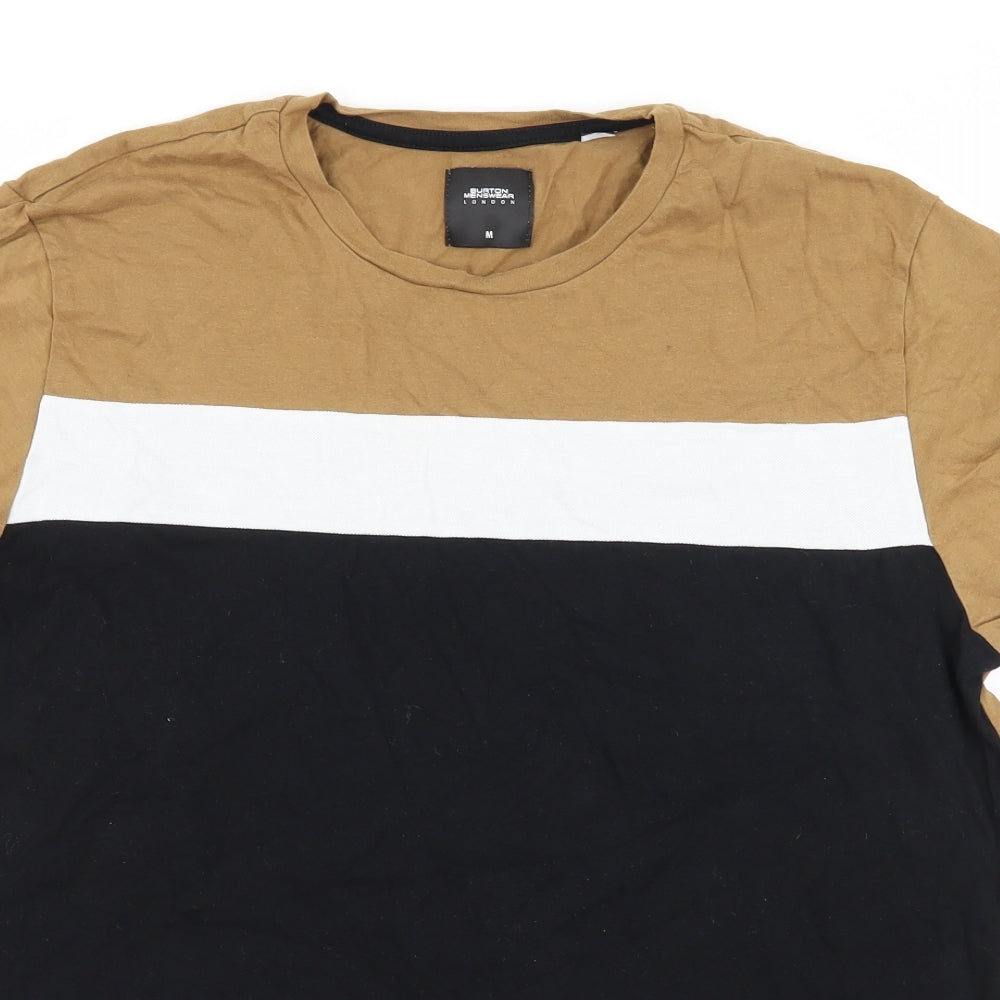 Burton Mens Brown Striped Jersey  T-Shirt Size M