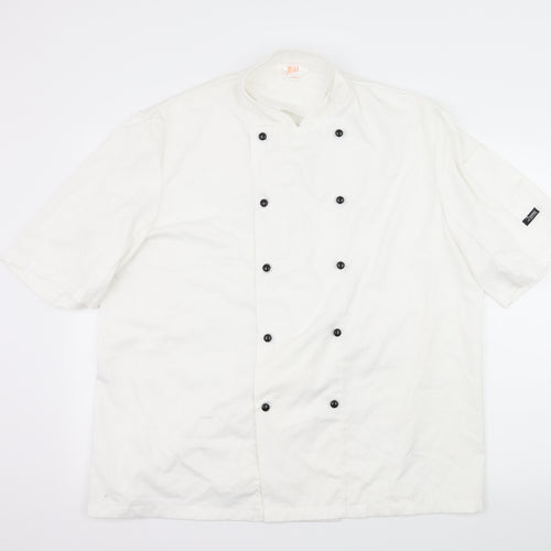 Denny's London Mens White    Button-Up Size L  - Chefswear