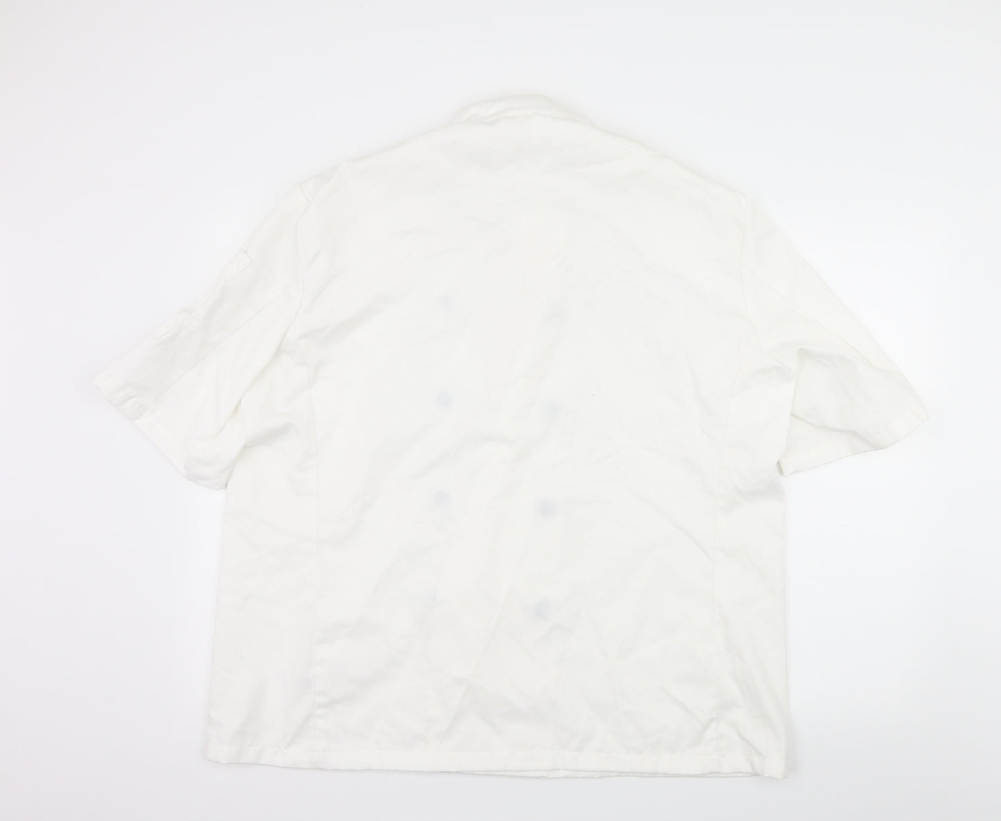 Denny's London Mens White    Button-Up Size L  - Chefswear
