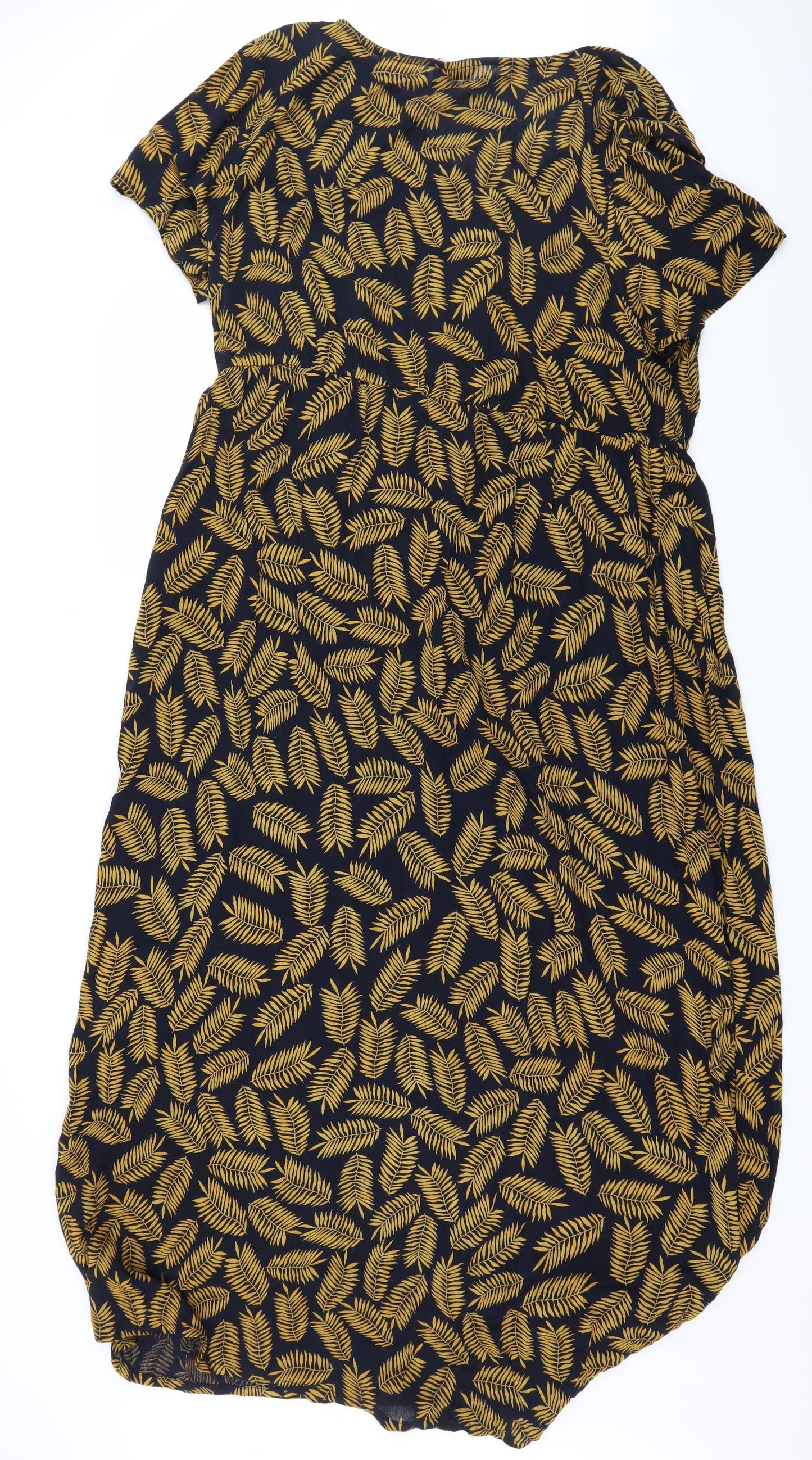 Joe Browns Womens Blue Floral  A-Line  Size 22  - leaf pattern