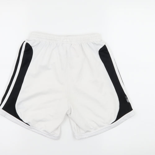 adidas Mens White Striped  Sweat Shorts Size 28 in