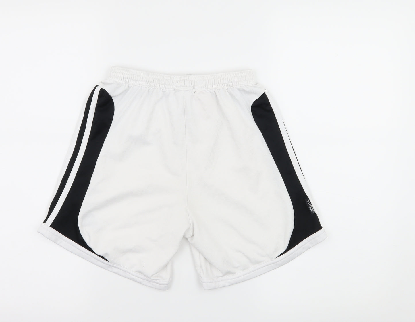 adidas Mens White Striped  Sweat Shorts Size 28 in