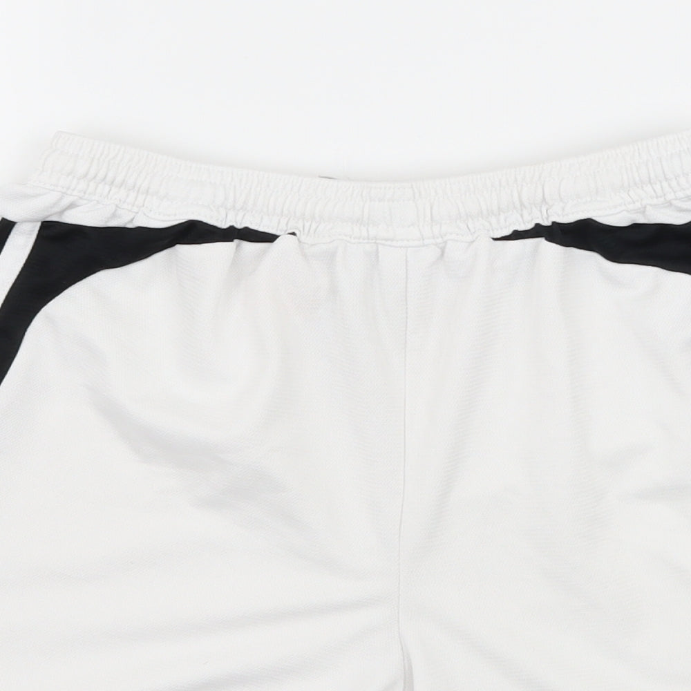 adidas Mens White Striped  Sweat Shorts Size 28 in