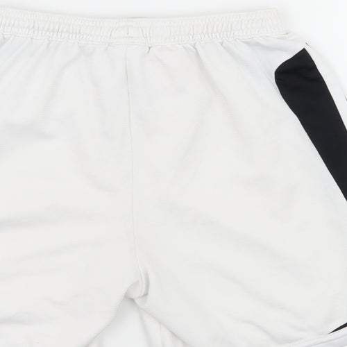 adidas Mens White Striped  Sweat Shorts Size 28 in