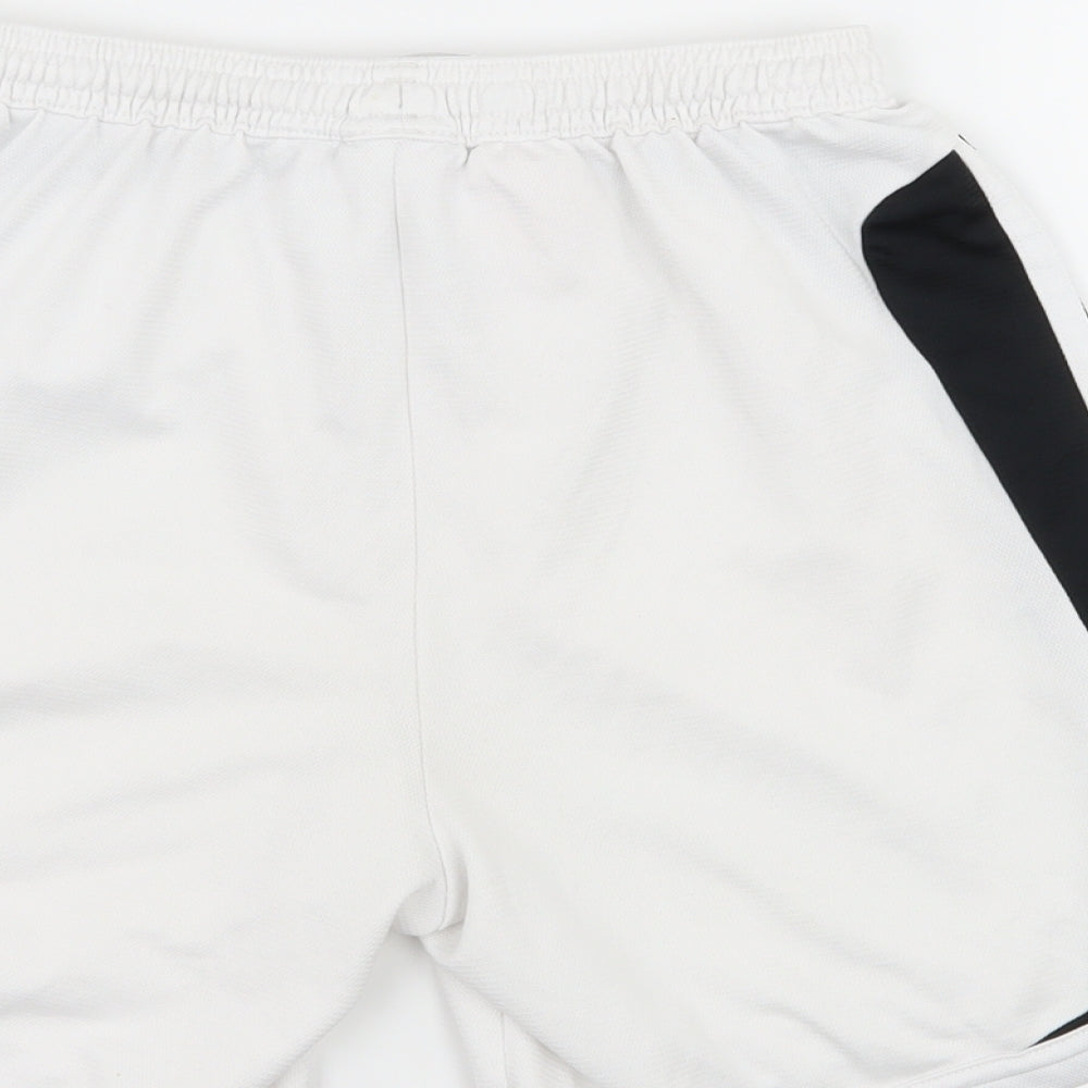 adidas Mens White Striped  Sweat Shorts Size 28 in