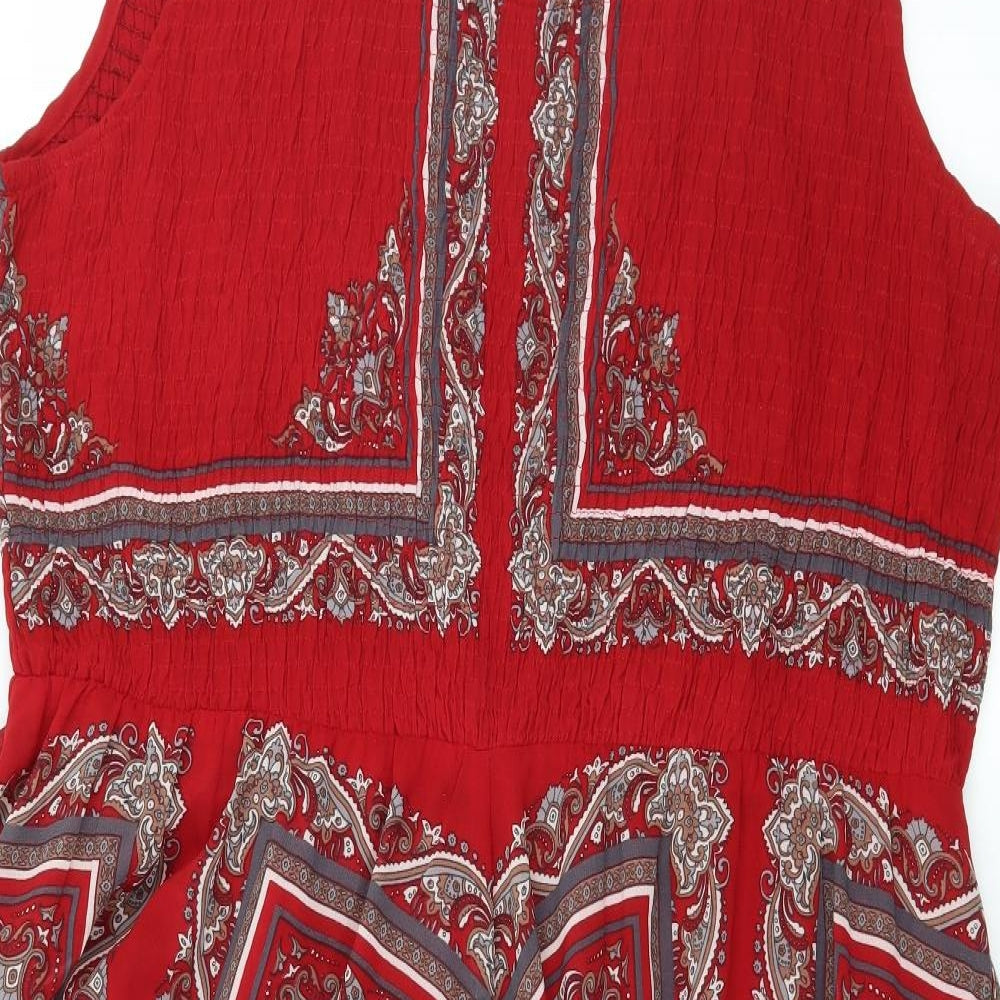 Klass Womens Red Striped  A-Line  Size 22