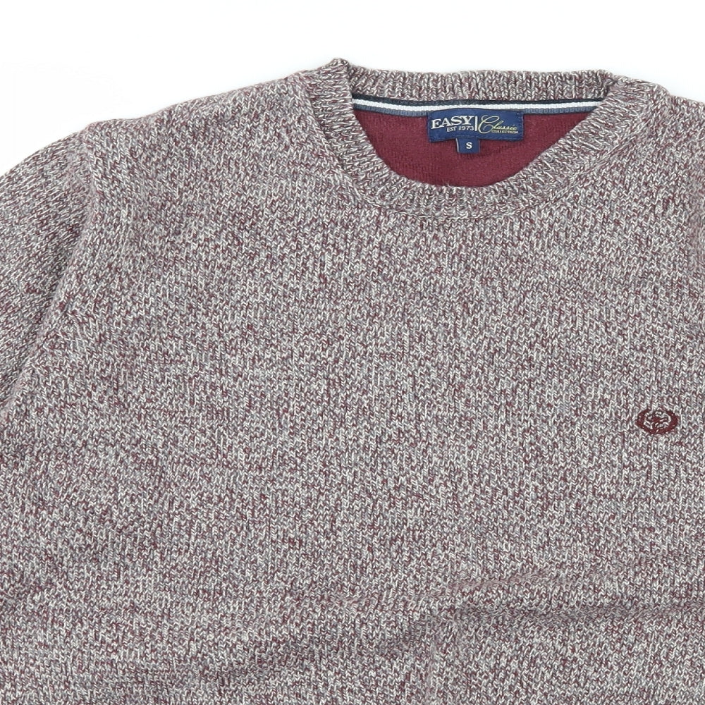 Easy Mens Red  Knit Pullover Jumper Size S