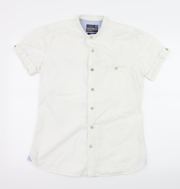 XSIDE Mens White    Button-Up Size S
