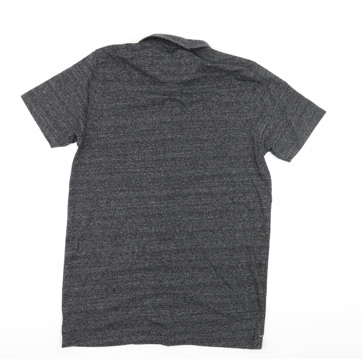 Easy Mens Grey  Jersey  Button-Up Size M