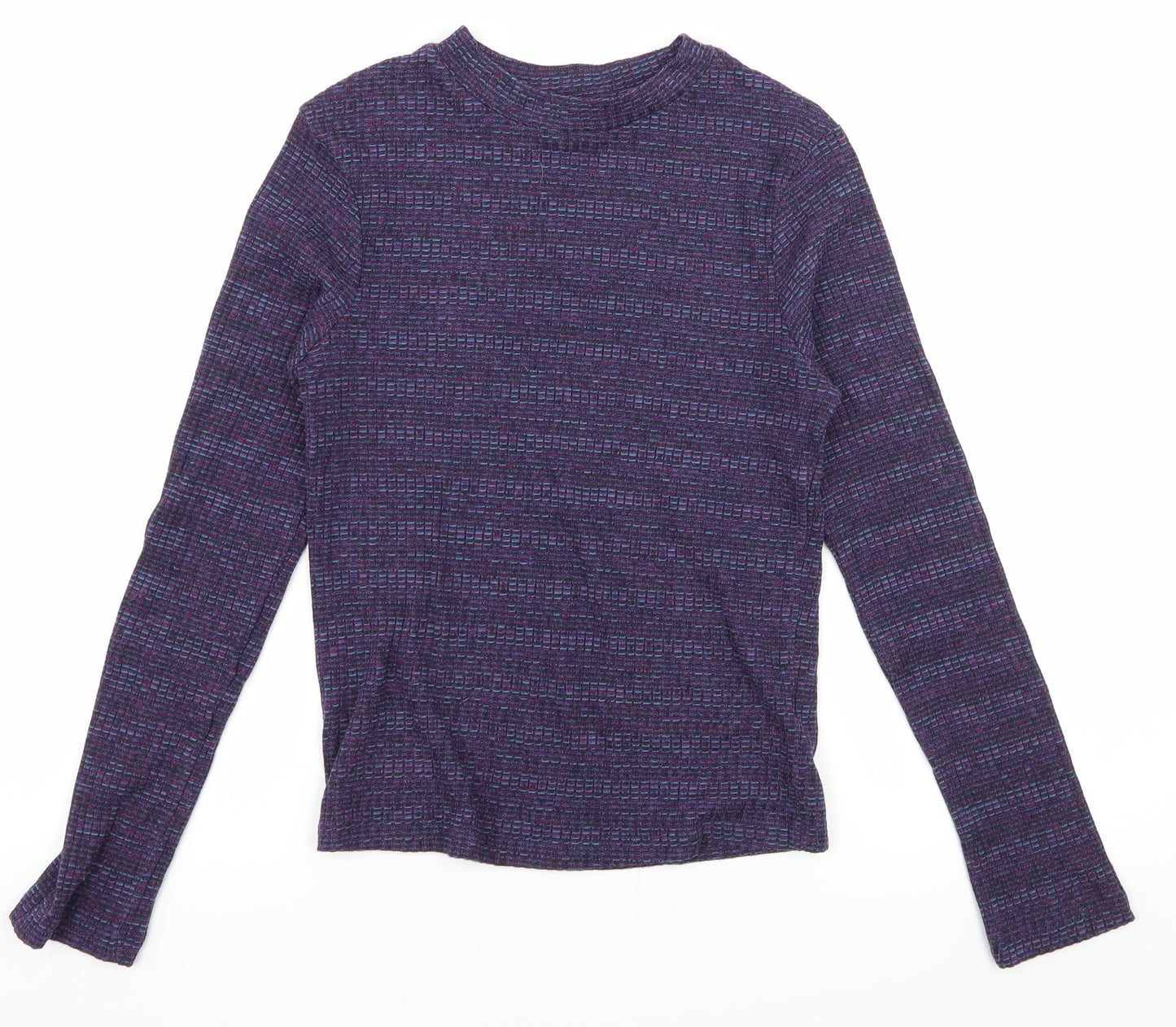 Primark Womens Blue Striped Jersey Basic T-Shirt Size 10