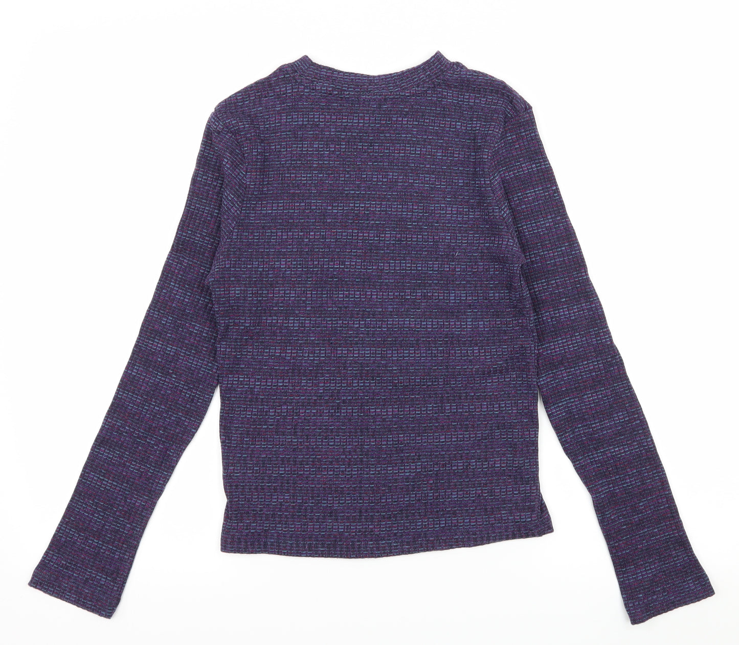 Primark Womens Blue Striped Jersey Basic T-Shirt Size 10