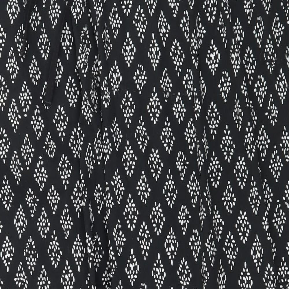 PEP & CO Womens Black Geometric  Trousers  Size 16 L26 in