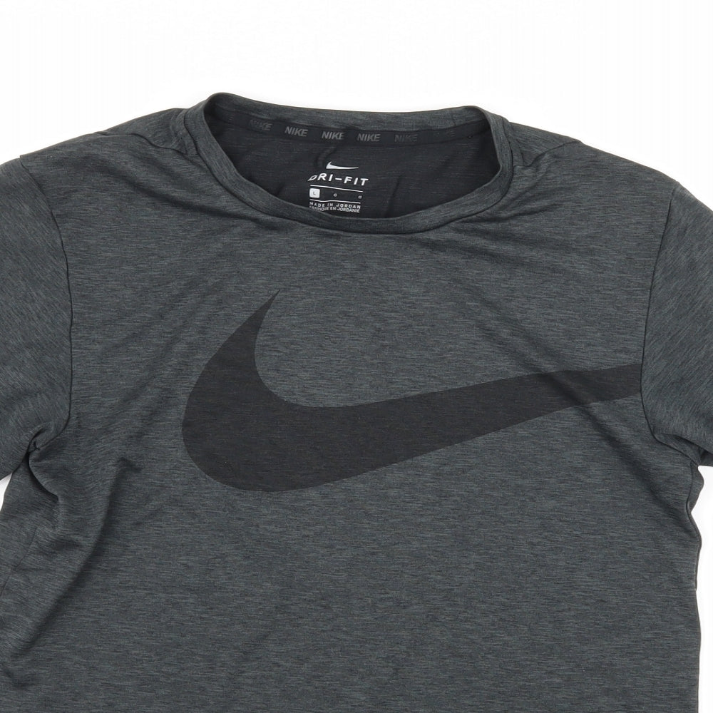 Nike Boys Grey  Jersey Basic T-Shirt Size L