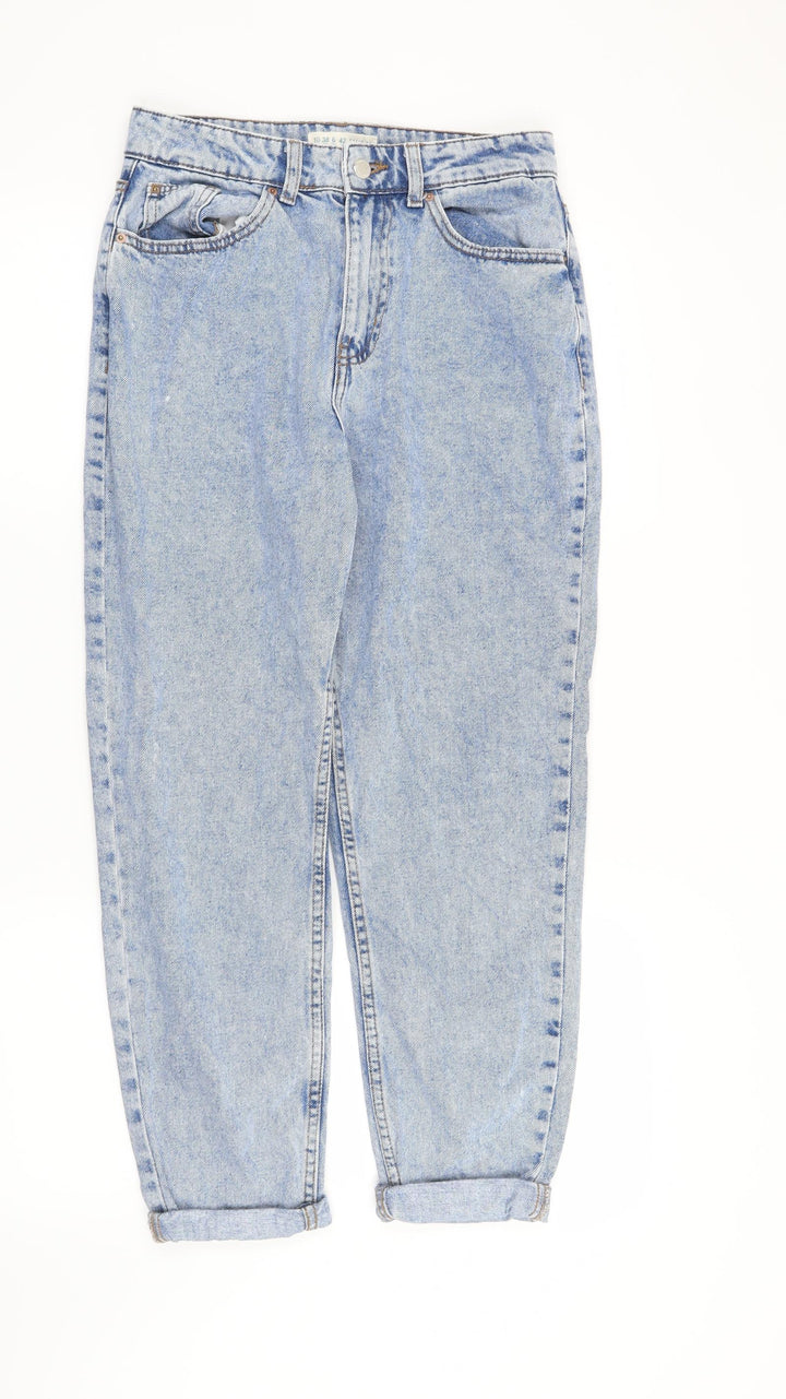 Denim CO Womens Blue Straight Jeans Size 10 L25 in