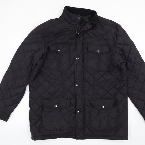 Thomas Nash Mens Black   Overcoat Coat Size XL