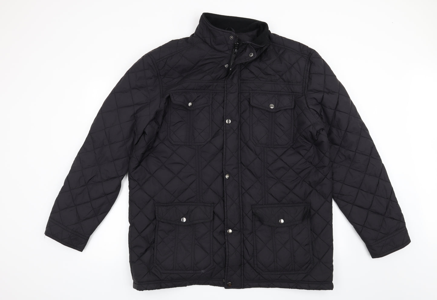 Thomas Nash Mens Black   Overcoat Coat Size XL