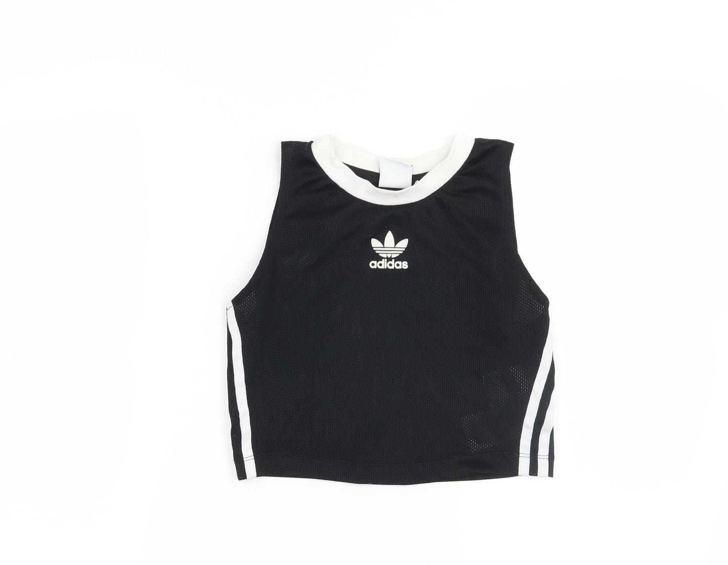 adidas Womens Black   Cropped T-Shirt Size 8